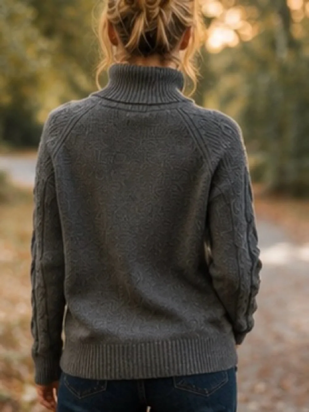 Gap Cable Knit Turtleneck Sweater Gray Wool Alpaca Fisherman Cozy Preppy S